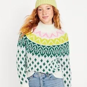 Old Navy Mock Neck Cropped Sweater For Women New With Tags